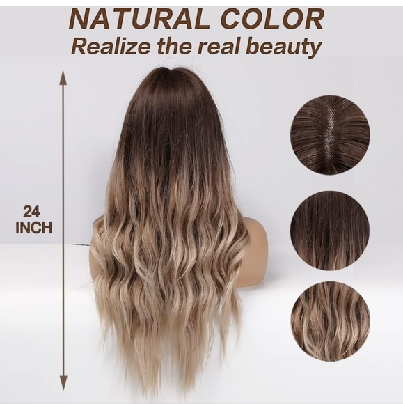 24 Inches Long Curly Synthetic Hair Wig - Picture 4 of 5